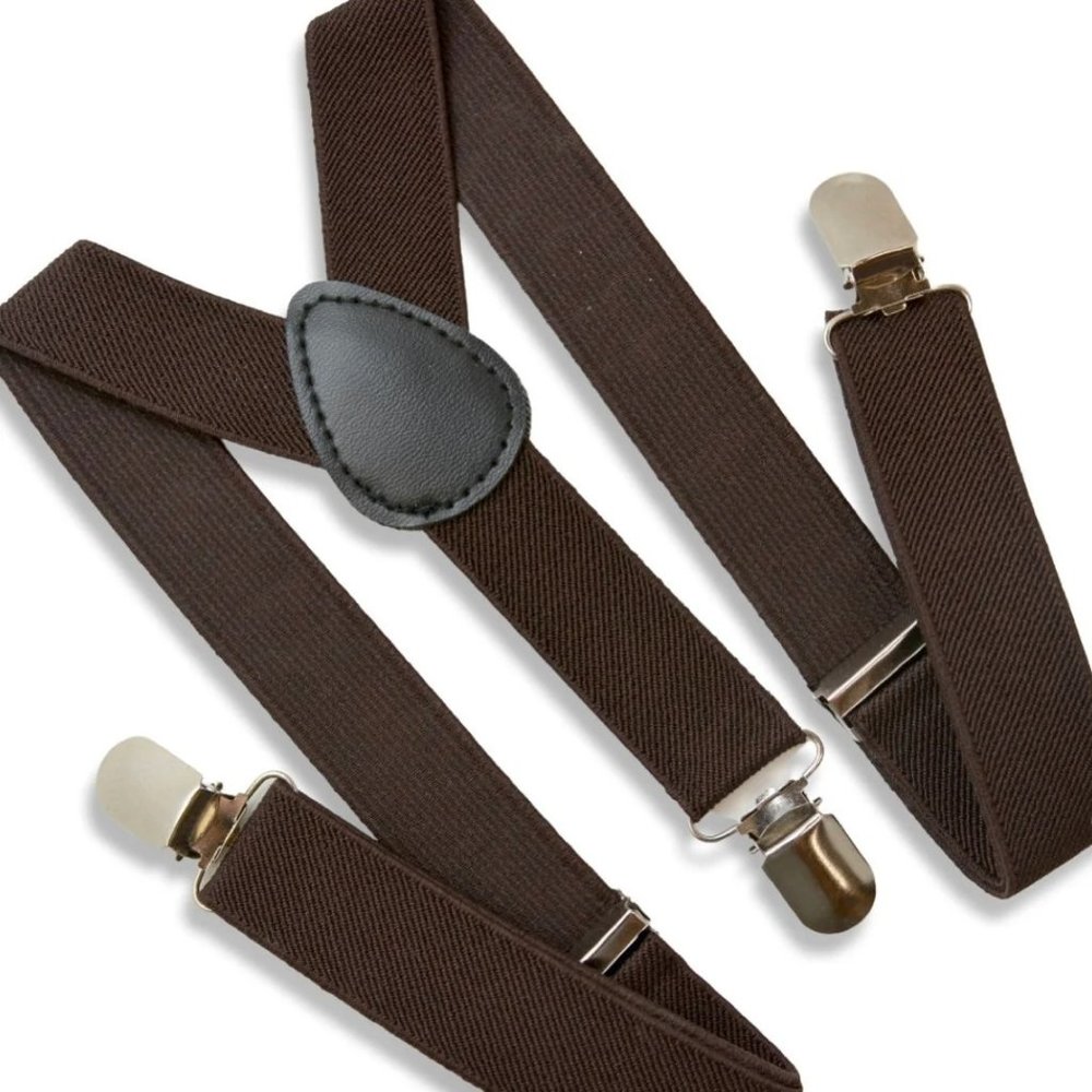 Mens's BROWN Suspenders for wedding accessories